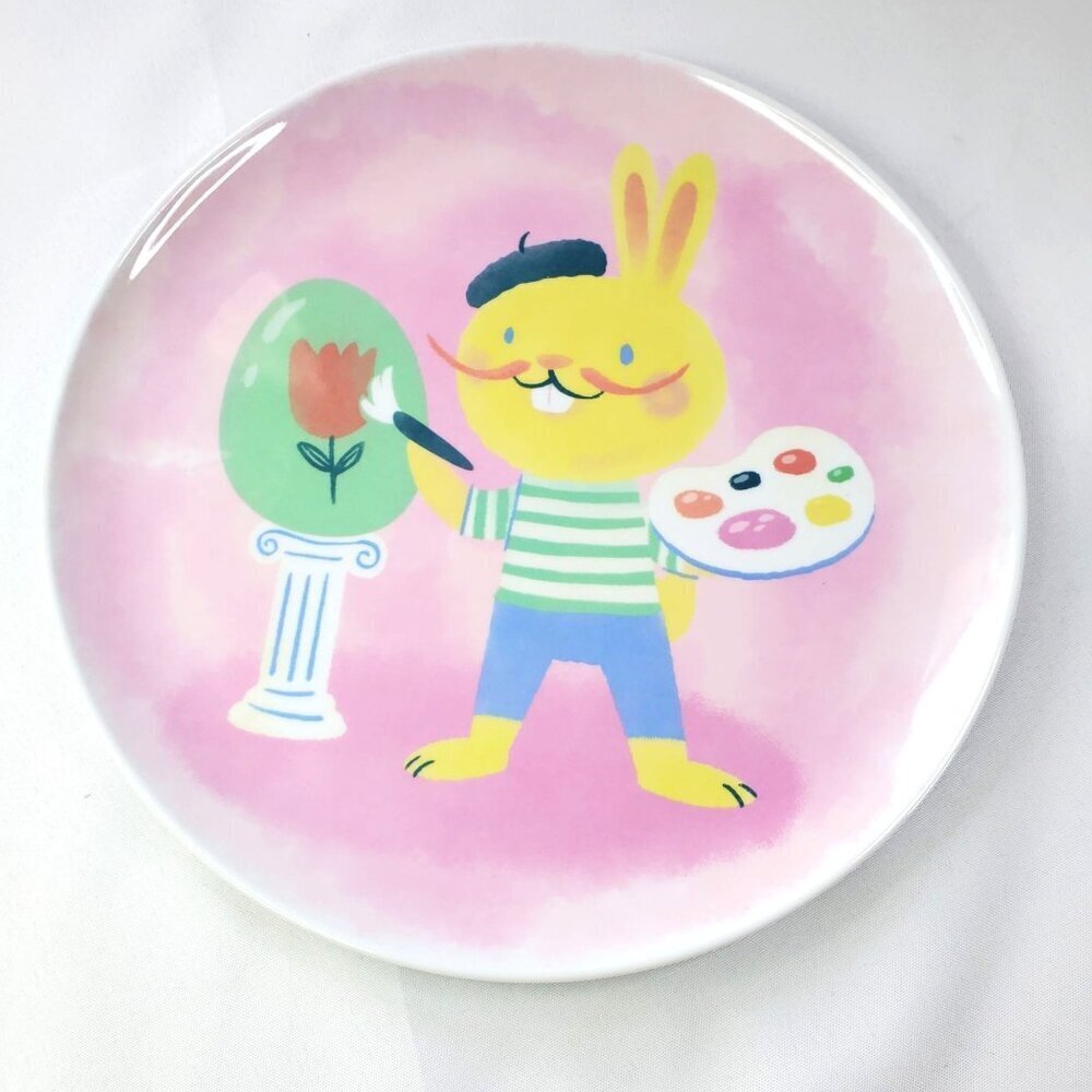 Easter-Themed Bunny Melamine Dinner Plates 10" Set Of 3 By Spritz - Picture 11 of 12